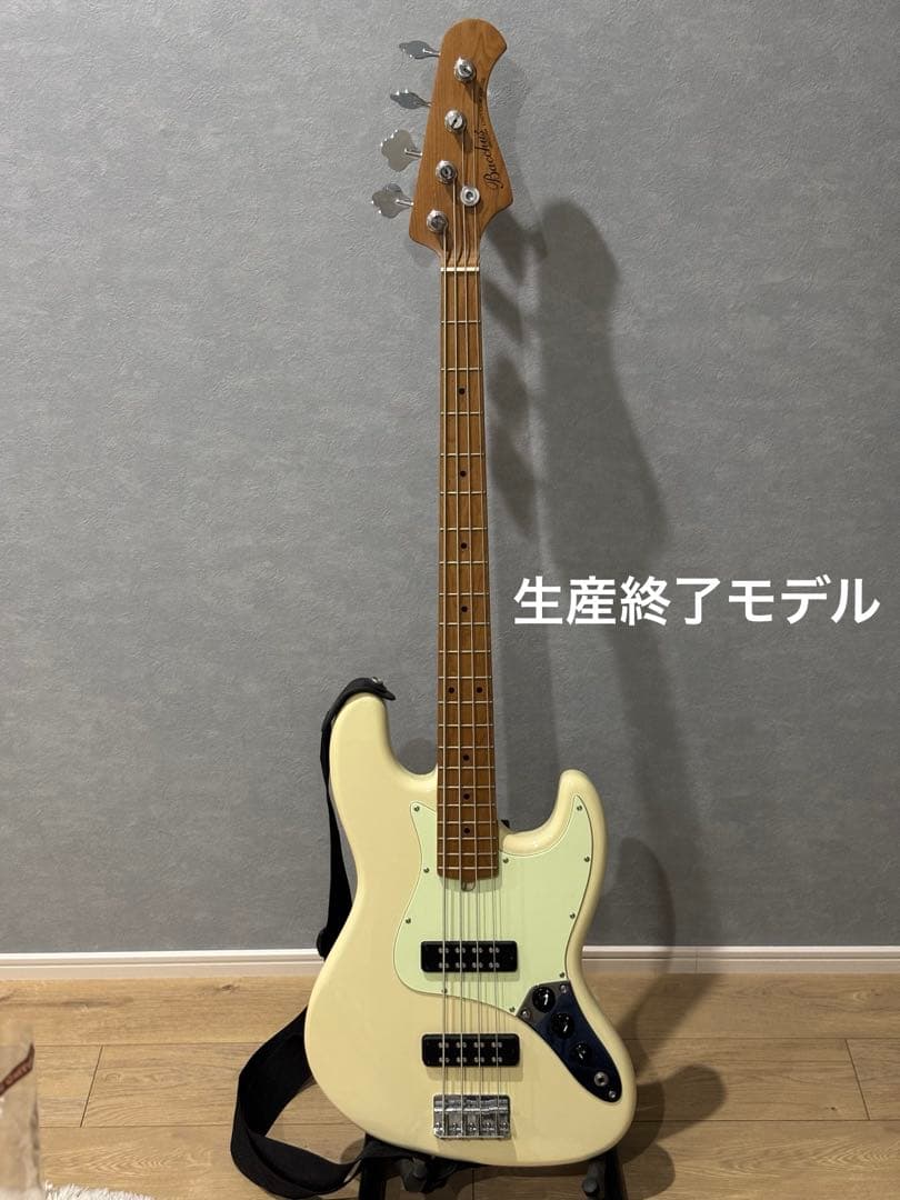 Bacchus BJB-2-RSM/M OWH エレキベース ケース付き