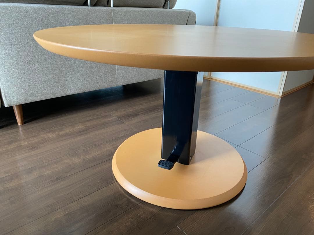 eve　大塚家具　無段階　昇降式　丸テーブル　園田産業