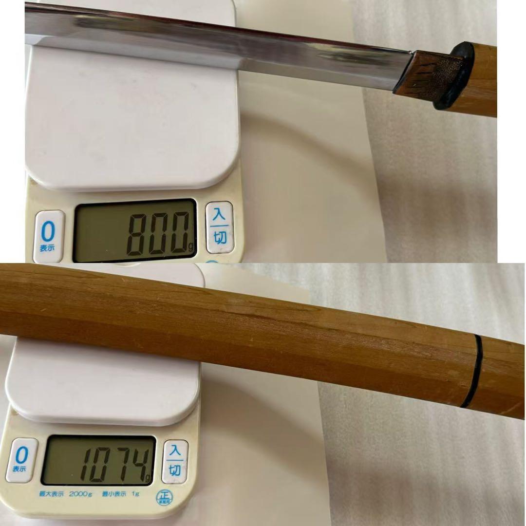 薄刃 居合刀 白鞘　鞘付き長さ101cm 刀袋付き11F