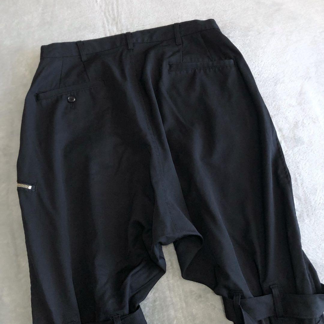 sulvam ウールギャバ サルエルボンテージパンツ ブラック M