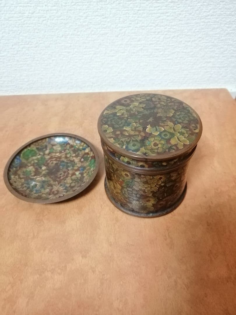 七宝焼 小皿 小物入れ アンティーク レトロ 骨董