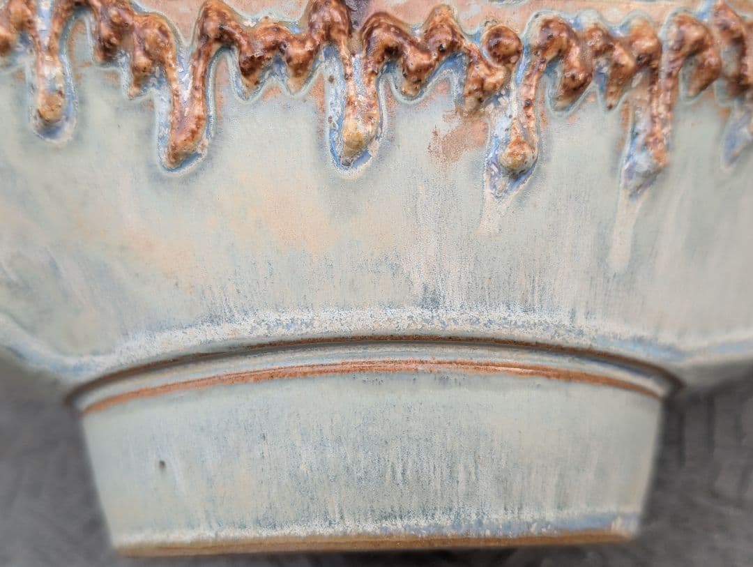 ビンテージ モダン アート フラワーベース ボウル 在銘 アンティーク 花器 鉢