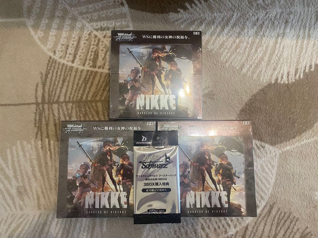 ヴァイスシュヴァルツ 勝利の女神NIKKE 初版 未開封シュリンク付き3box