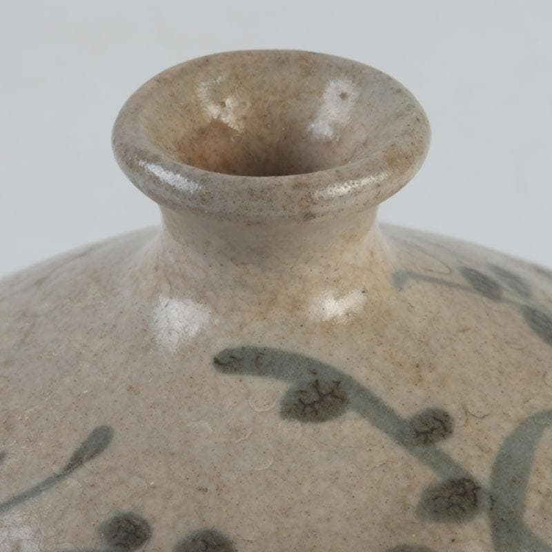 伊万里焼　古伊万里　染付　花草文　油壷　小壷　V　9775