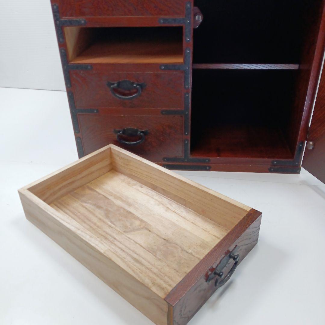 P376 駿河民芸 木製 家具 小物入れ 収納 箪笥