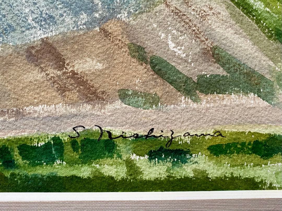 西澤　昭二　水彩画「あんず花 咲く」