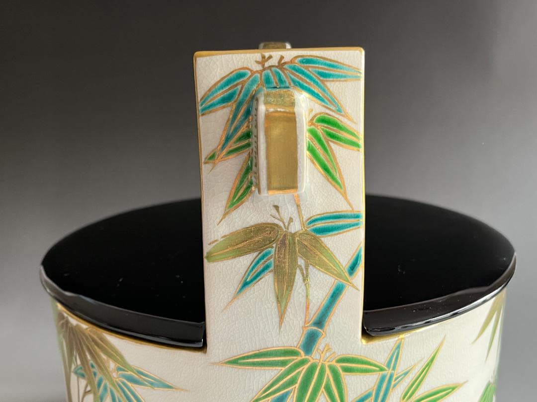 手塚充　竹文手桶　水指　茶道具