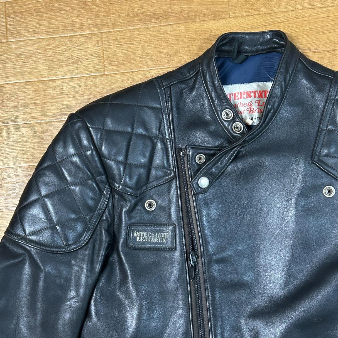 70’s UK製 INTERSTATE 本革レザージャケット 美品 ヴィンテージ