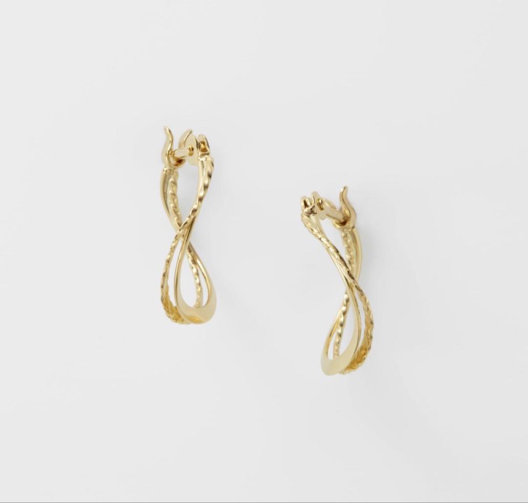 agete アガット 【K18】 フープ ピアス