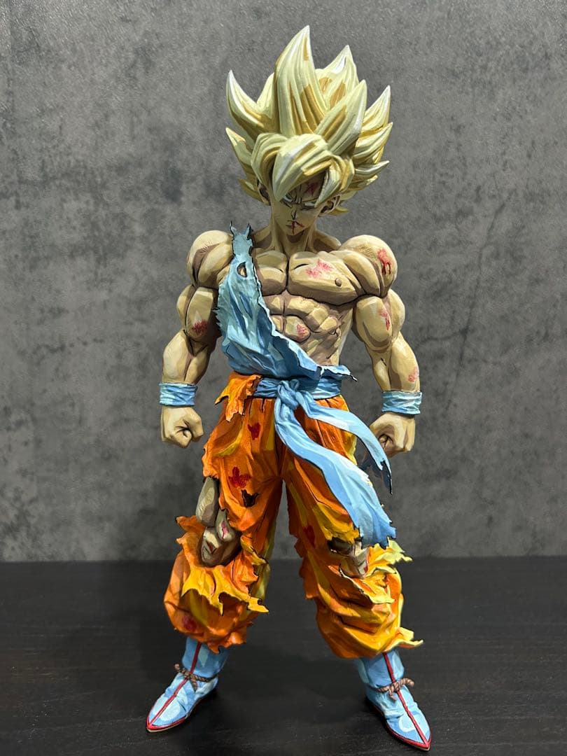ドラゴンボール フィギュア リペイント 超サイヤ人 孫悟空 二次元彩色