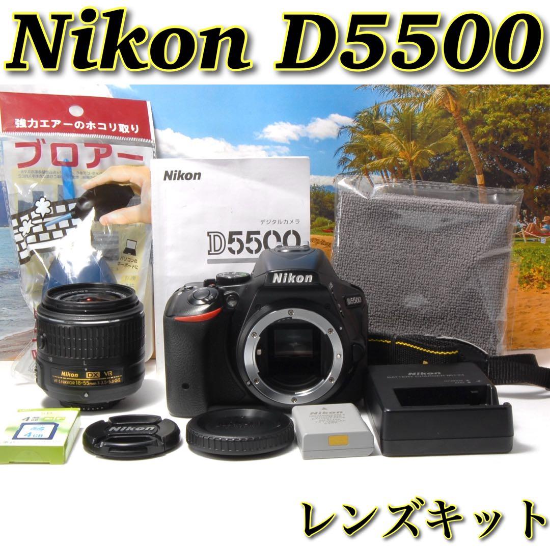 美品✨スマホ転送OK 高画質 Nikon D5500 レンズキット　自撮りOK