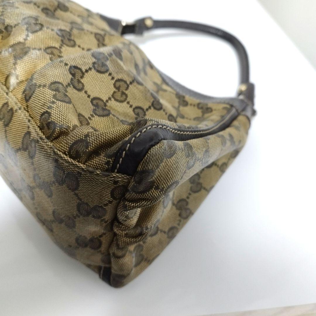 グッチ　アビー　ワンショルダーバッグ　ハンドバッグ　GG　肩掛け　キャンバス