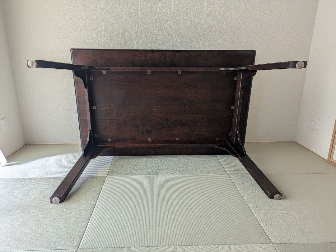 【北海道民芸家具】無垢 ダイニングテーブル 民芸調 アンティーク