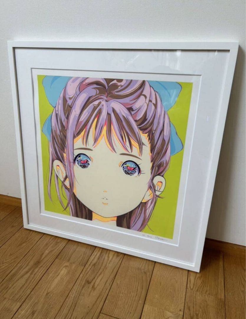 真作 愛☆まどんな 額装済みシルクスクリーン「ゆめみ」 版画 ED.サイン入り