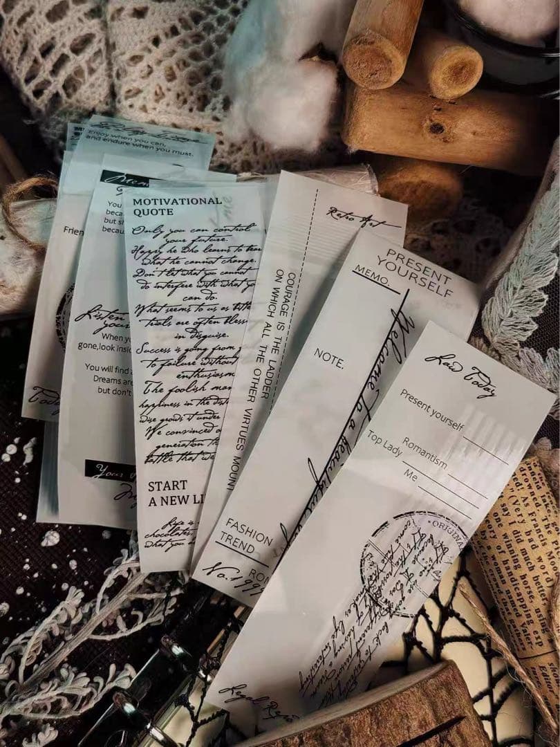 霖蓝汐原创手账《素色半透便签》海外マスキングテープ　マステ 【2649】