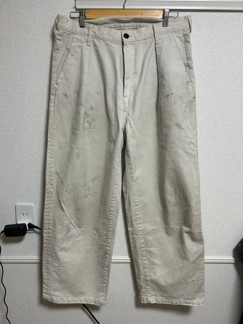 ANCELLM 2024AW ペイント加工 トラウザー パンツ チノパン 3