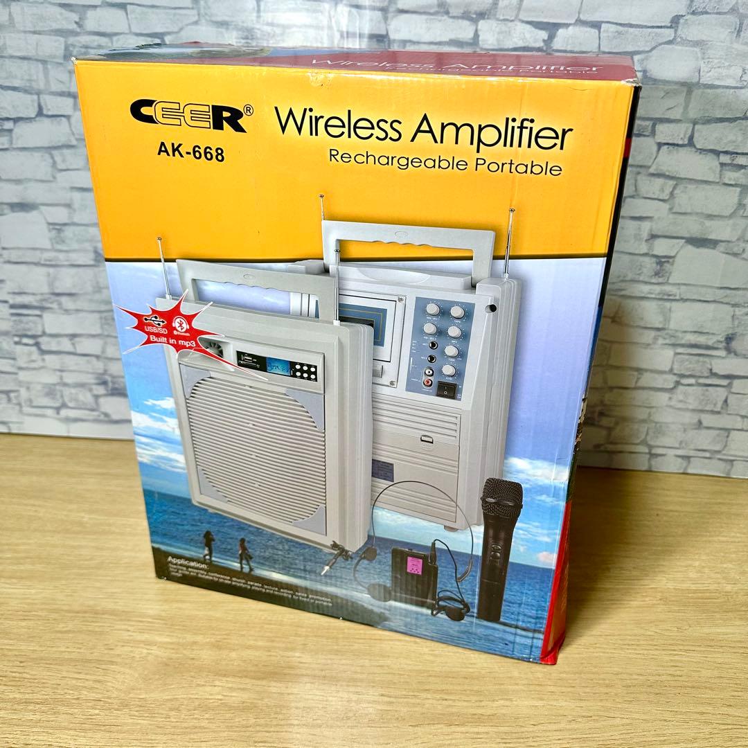 CEER AK-668 ワイヤレスアンプ ポータブルアンプ セット 動作確認済