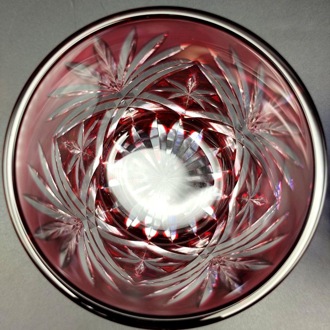 定価7万以上☆新品未使用 彩鳳 ペアロックグラス（切子、江戸切子、薩摩切子）