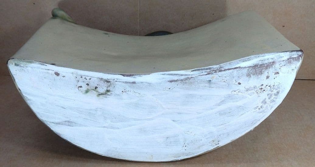 【本物保証】金城次郎 壷屋焼 抱瓶(海老魚紋) 共箱 栞 ｗ25.3㎝ 人間国宝