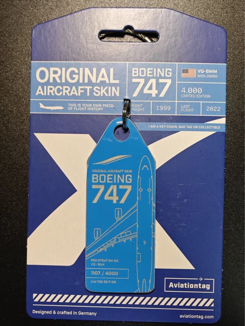 JetOneX Aviationtag B747-400M 元KLMオランダ航空