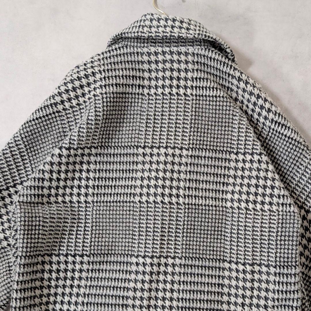 美品★TICCA グレンチェック コクーンコート ティッカ シングルコート