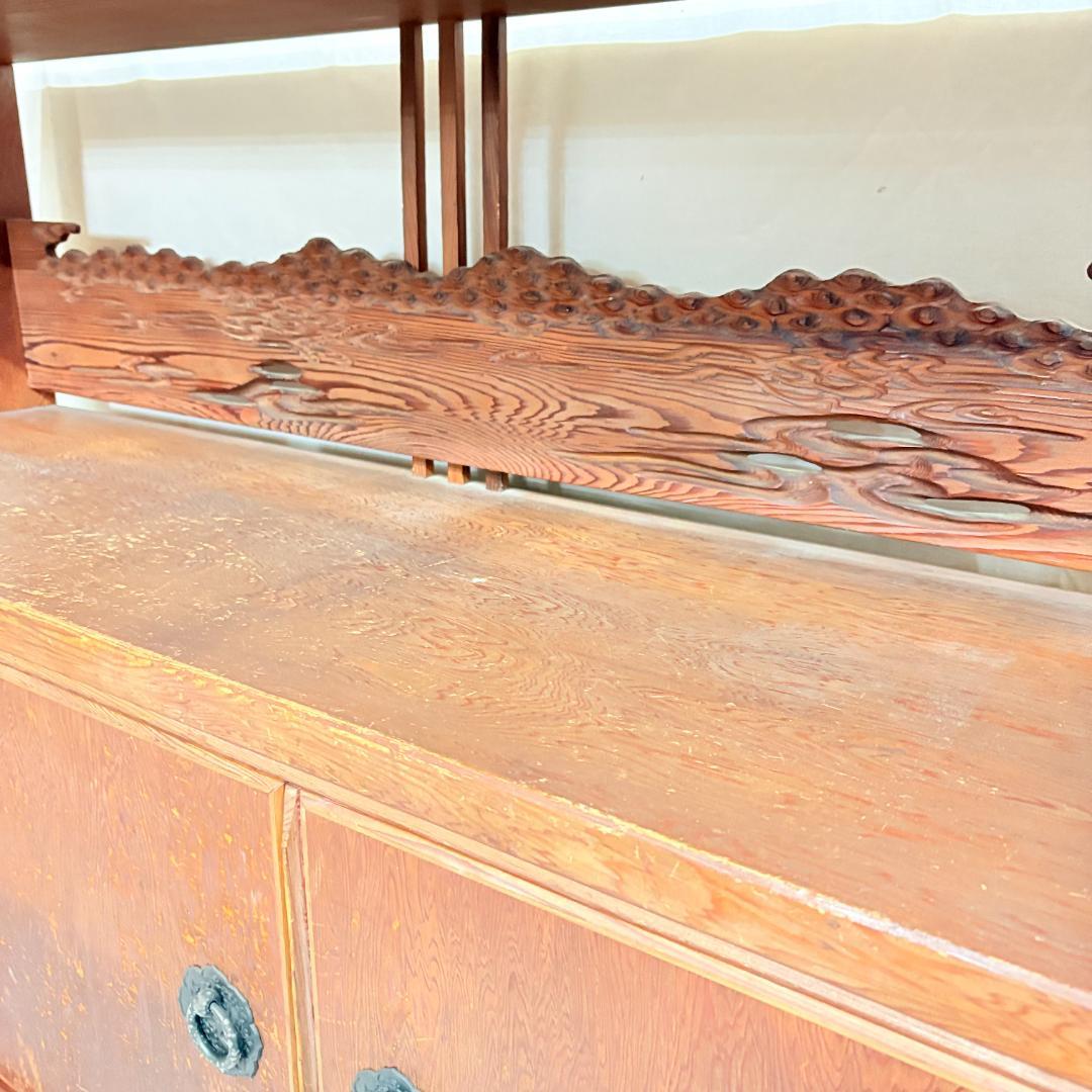 屋久杉 飾り棚 サイドボード うるし仕上げ