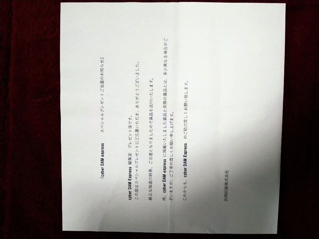 ZARD　直筆サイン色紙【君がいない】懸賞当選品