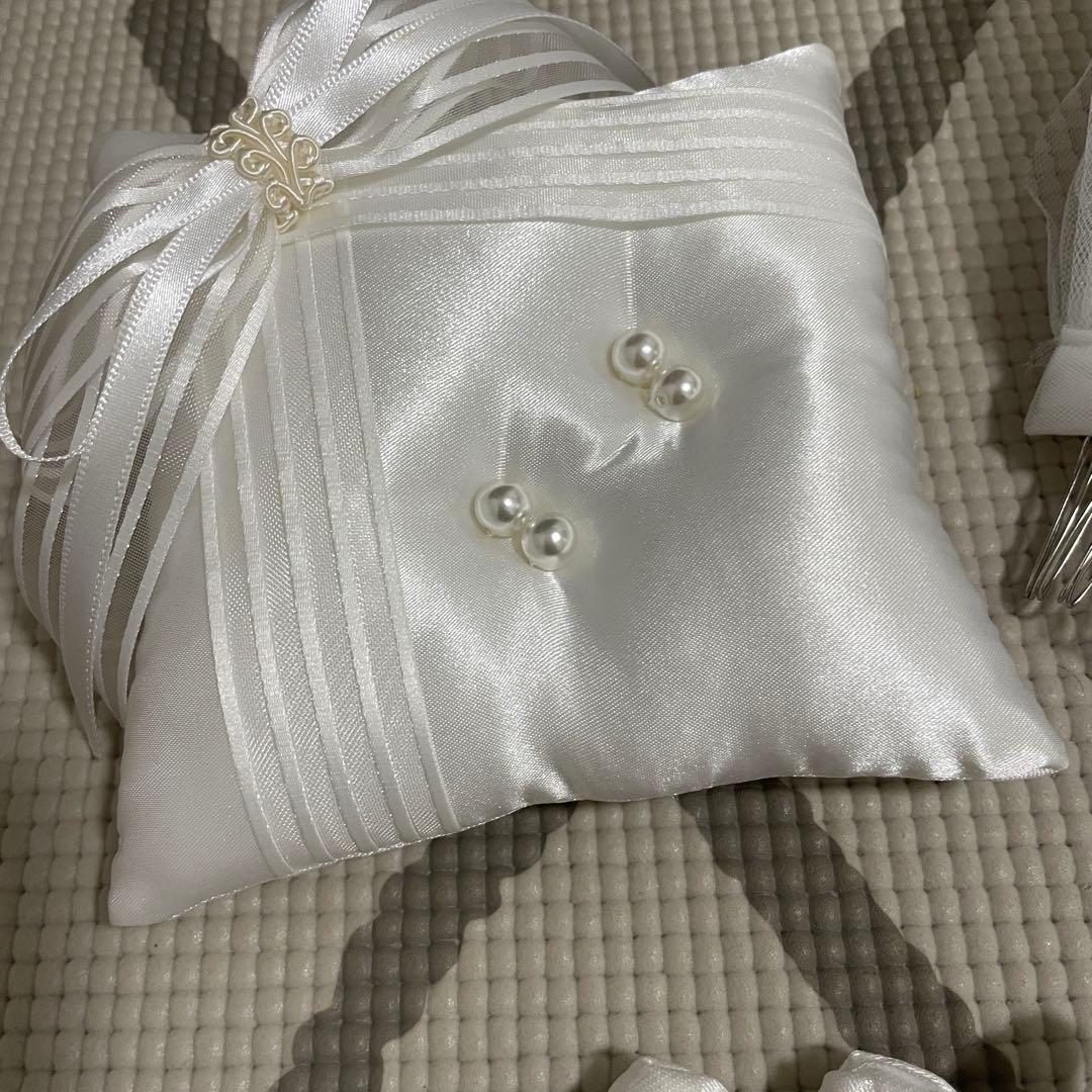 【専用出品】ウェディング小物セット ベール・グローブ・リングピロー