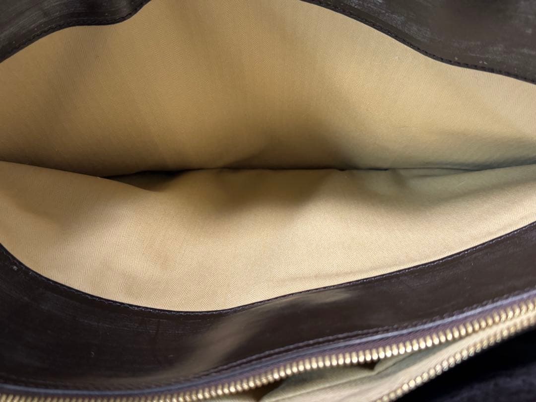 GANZO ダークブラウン レザー ビジネスバッグ　ブライドルレザー