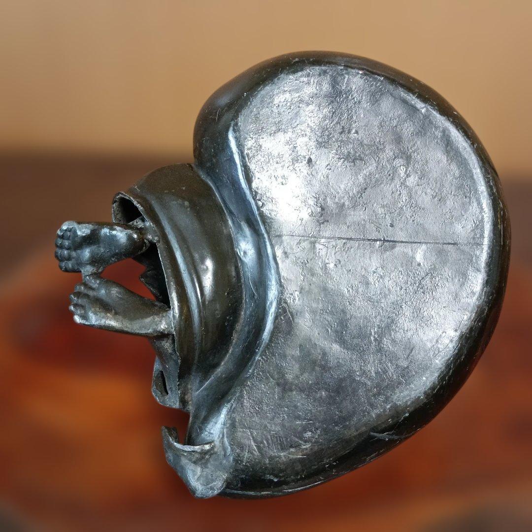 アンチモニー製　布袋尊の座像置物　七福神