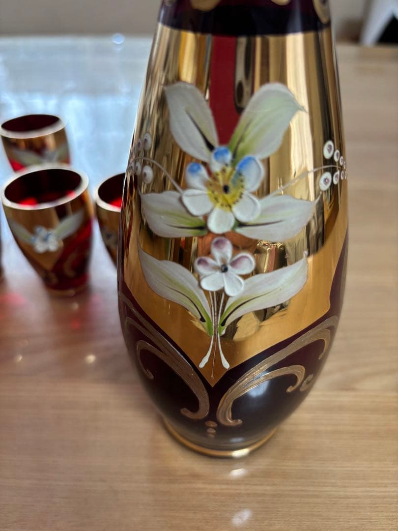 未使用ビンテージ❗️イタリア ベネチアングラス ムラーノ デキャンタグラスセット