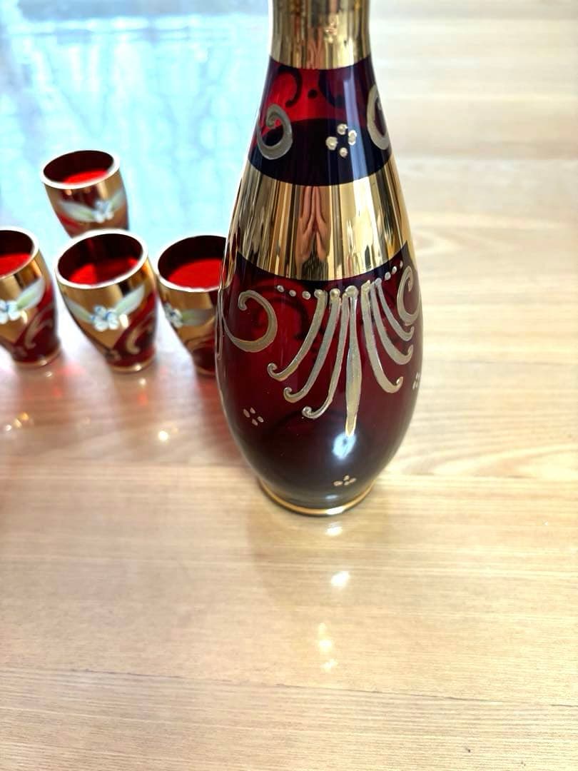 未使用ビンテージ❗️イタリア ベネチアングラス ムラーノ デキャンタグラスセット