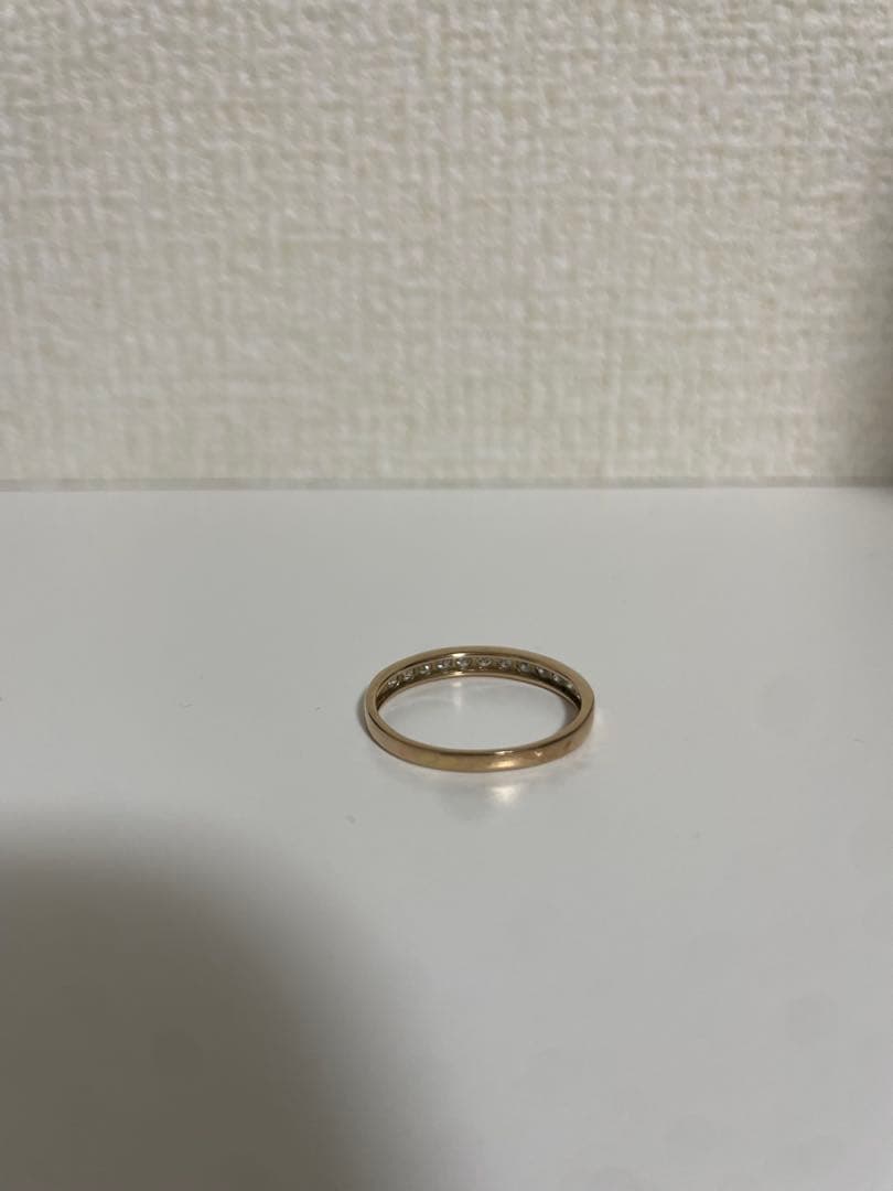K18ピンクゴールド ダイヤモンドリング ハーフエタニティ16号