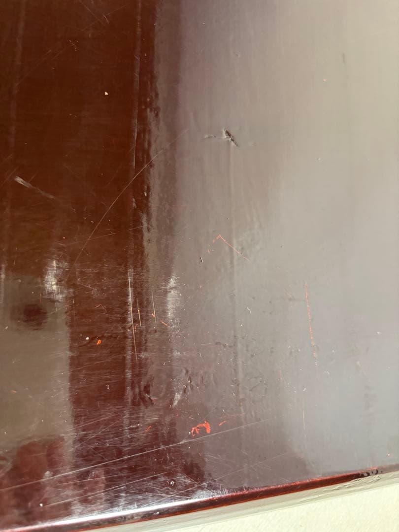 アンティーク　讃岐彫　古い松材のくり貫き角盆(四方盆)5枚セット　②