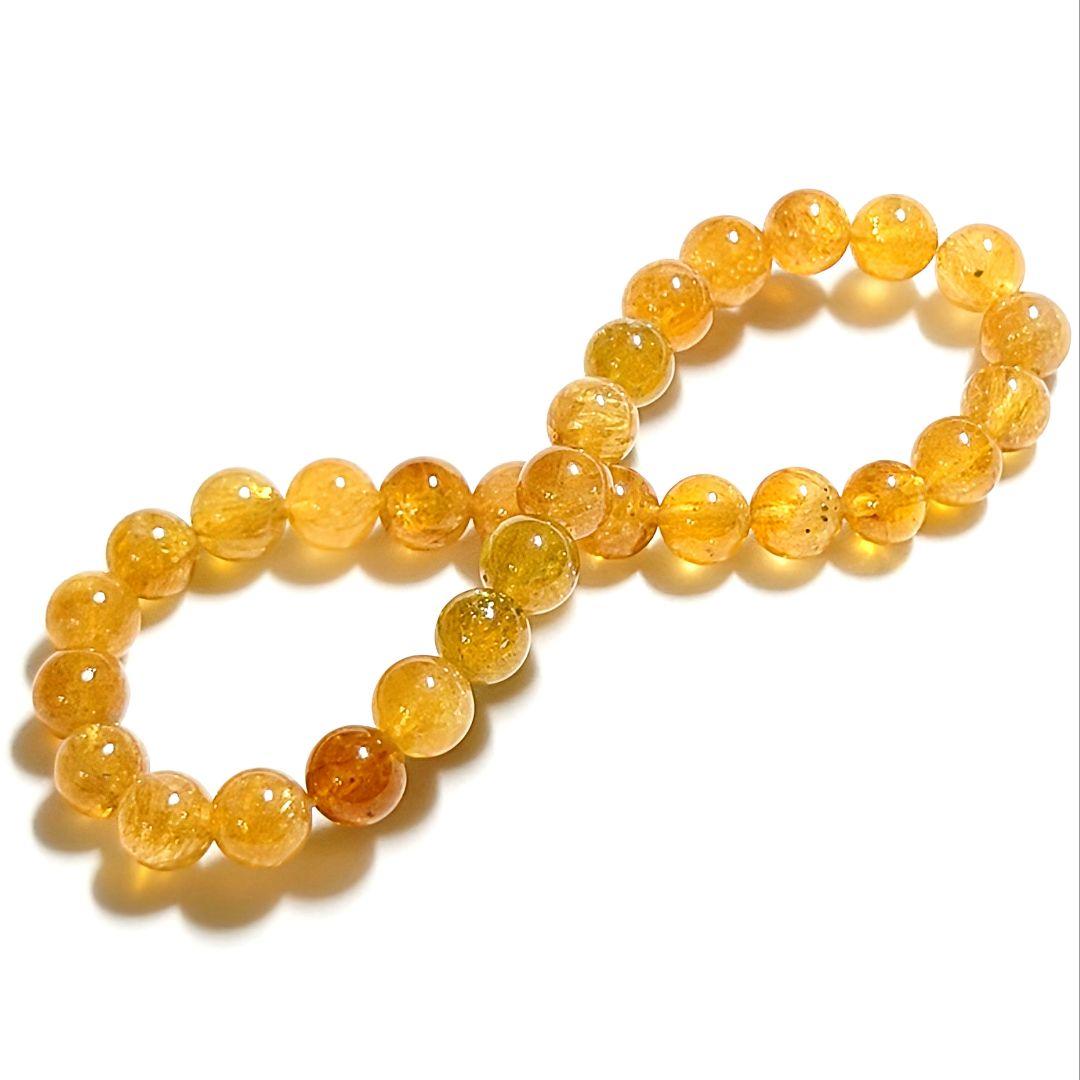 ★イエロートルマリン 6.8ミリ珠 ブレスレット(SA~SA+)