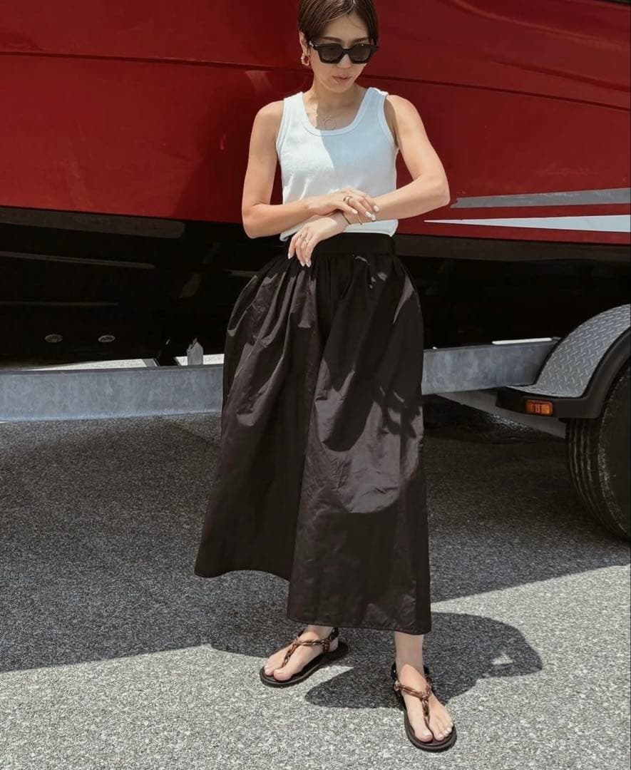 正規品 machatt メモリーキュロットパンツ ブラック