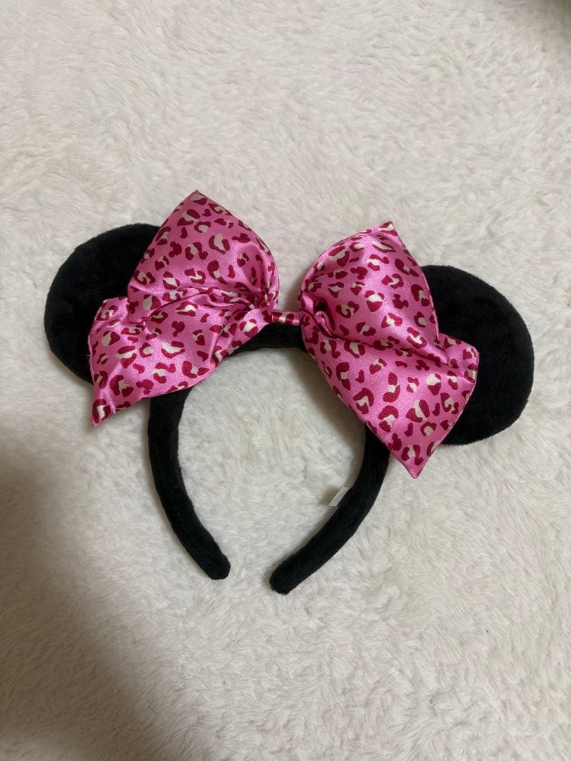 ディズニー ミニー ヒョウ柄 カチューシャ 値下げOK‼️