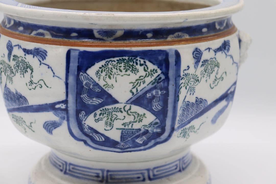 明治期　伊万里　香炉　初期印判　送料込み0515