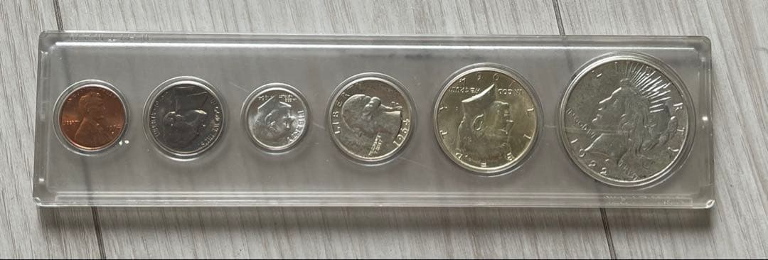 1922年旧貨幣アメリカ　モルガンダラー セット 6枚ケース入り