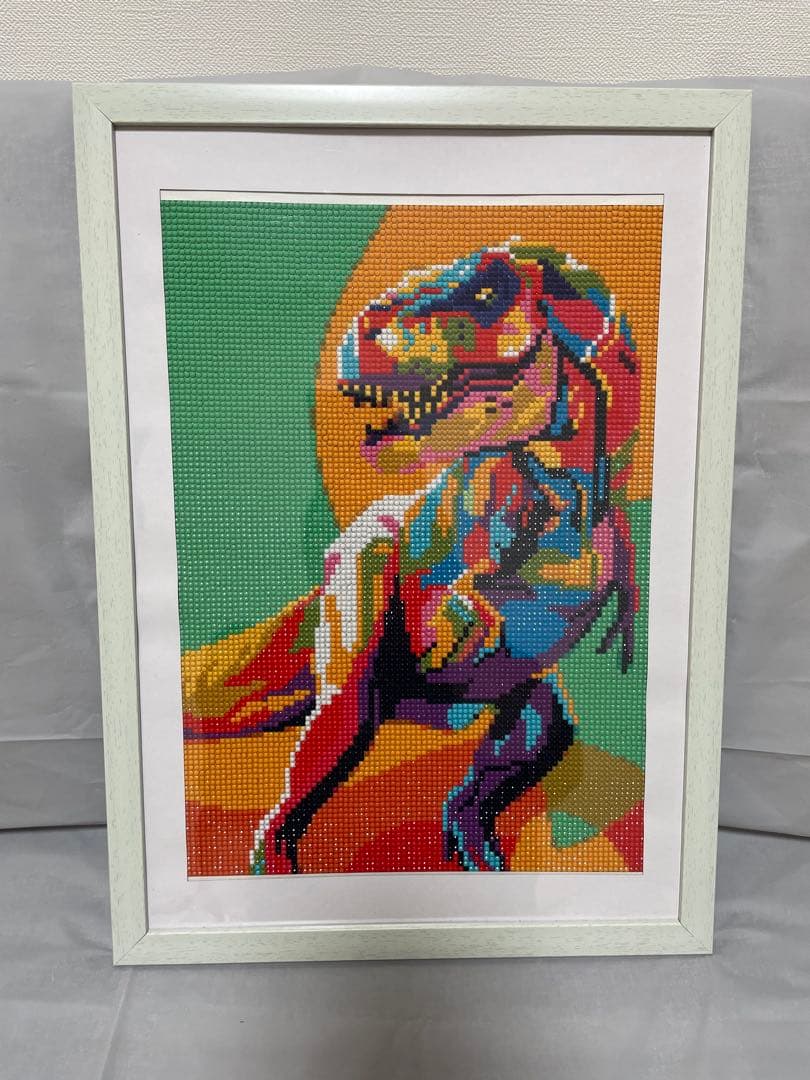 カラフル恐竜のビーズアート A3サイズ