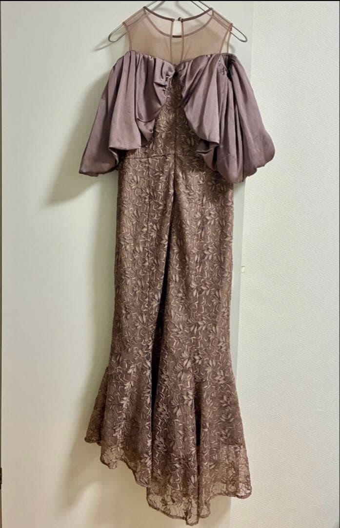 Leja オフショルダー花柄刺繍マーメイドドレス　オケージョン　結婚式　お呼ばれ