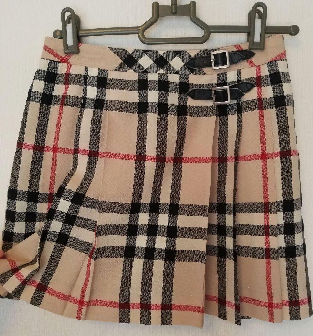 バーバリーロンドンキッズスカート本革ベルトフォーマル 入学 卒園 美品