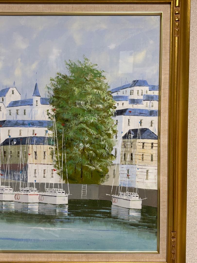 前田忠雄　河畔の風景　F20