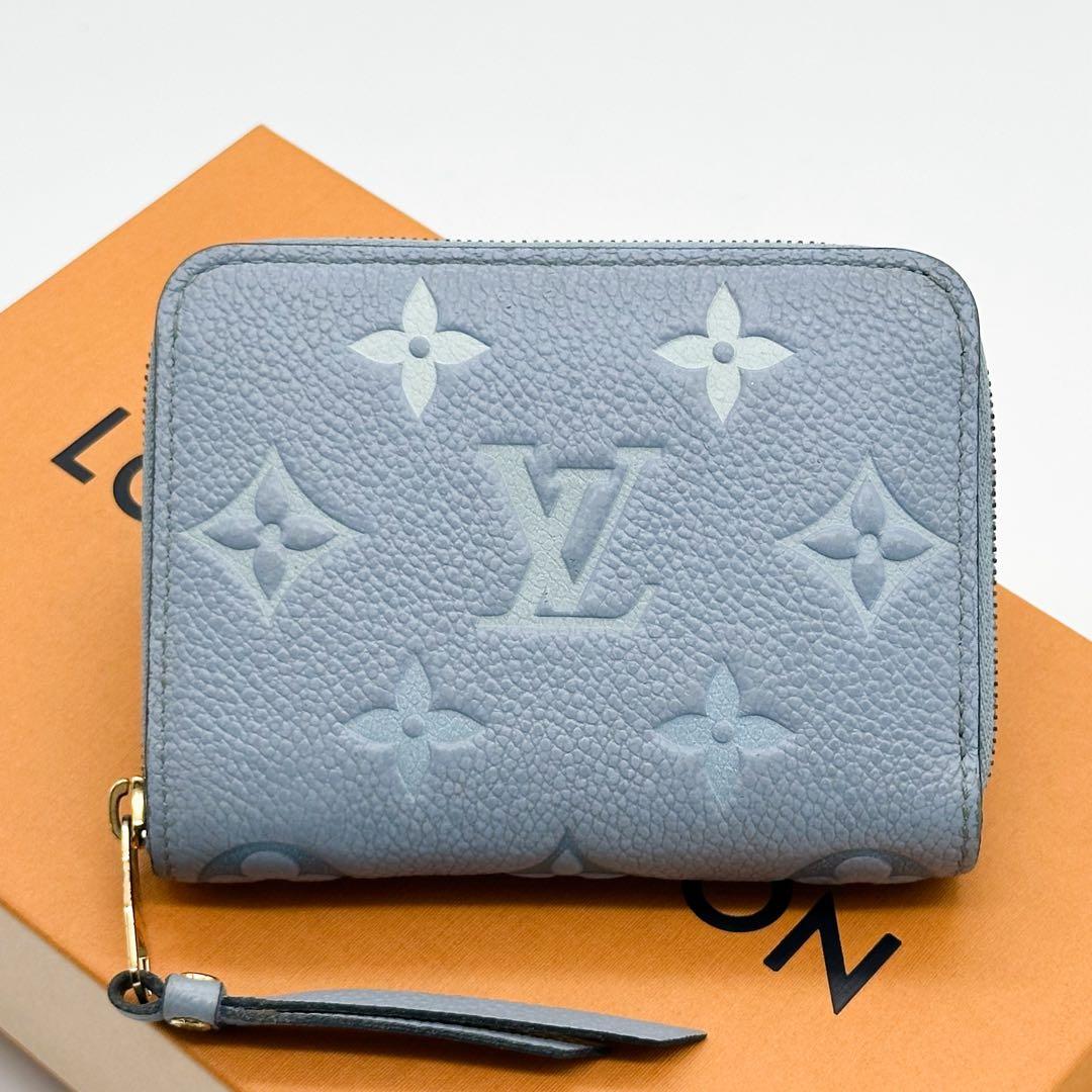 【限定品】ルイヴィトン ジッピーパース モノグラム アンプラント ブルー