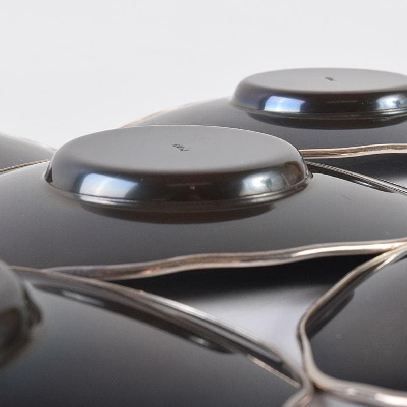 茶道具　静和堂　金谷五良三郎作　銅小判銀覆輪　茶托　五客　共布共箱　FR8042