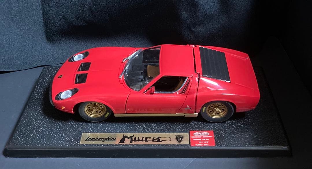 1/18 ランボルギーニ　ミウラ　レッド　2点セット