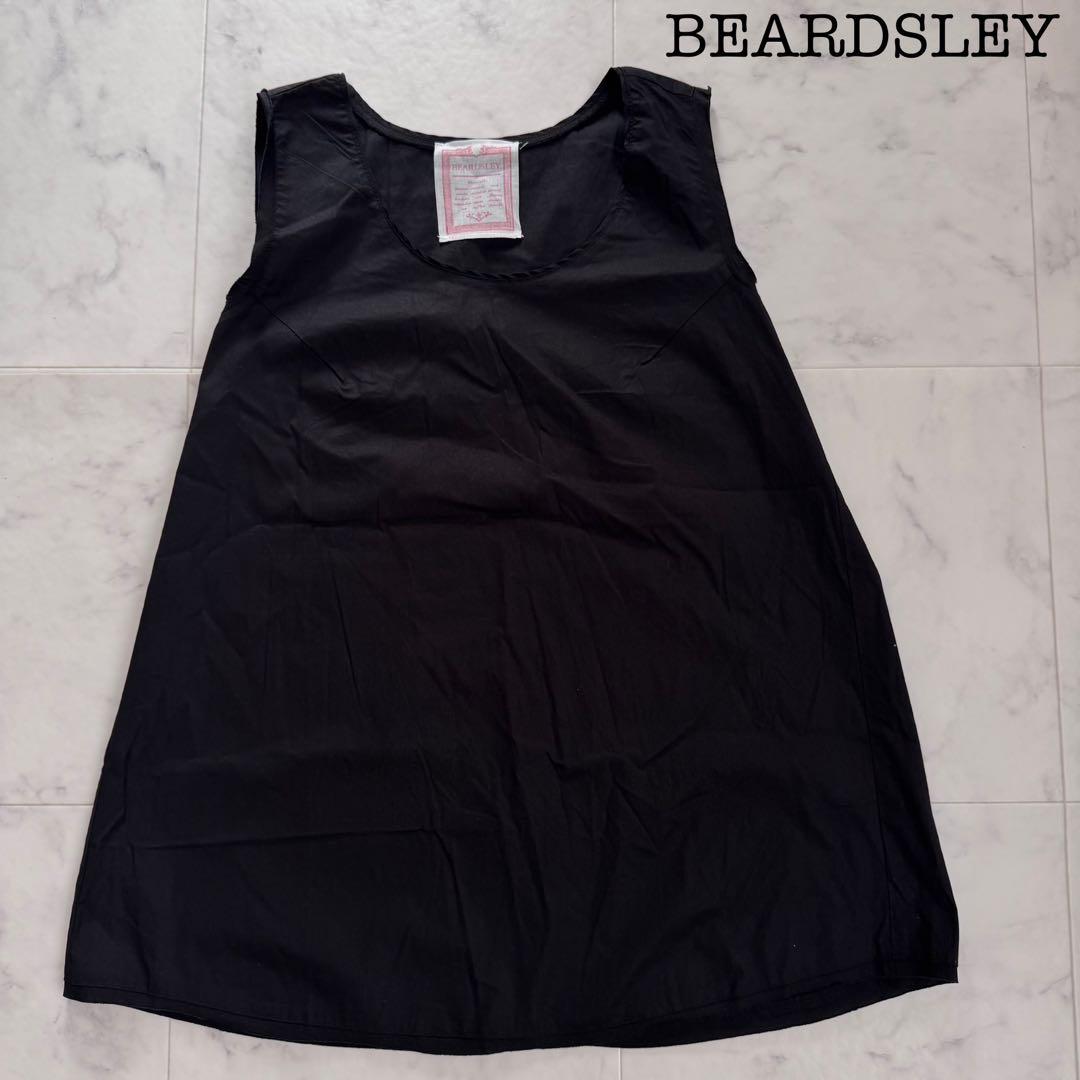 極美品　24SS　BEARDSLEY　シャツタンク　洗える　ブラック　フリー