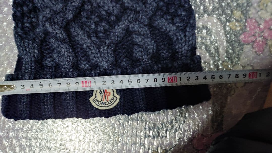 モンクレール ニット帽 ネイビー