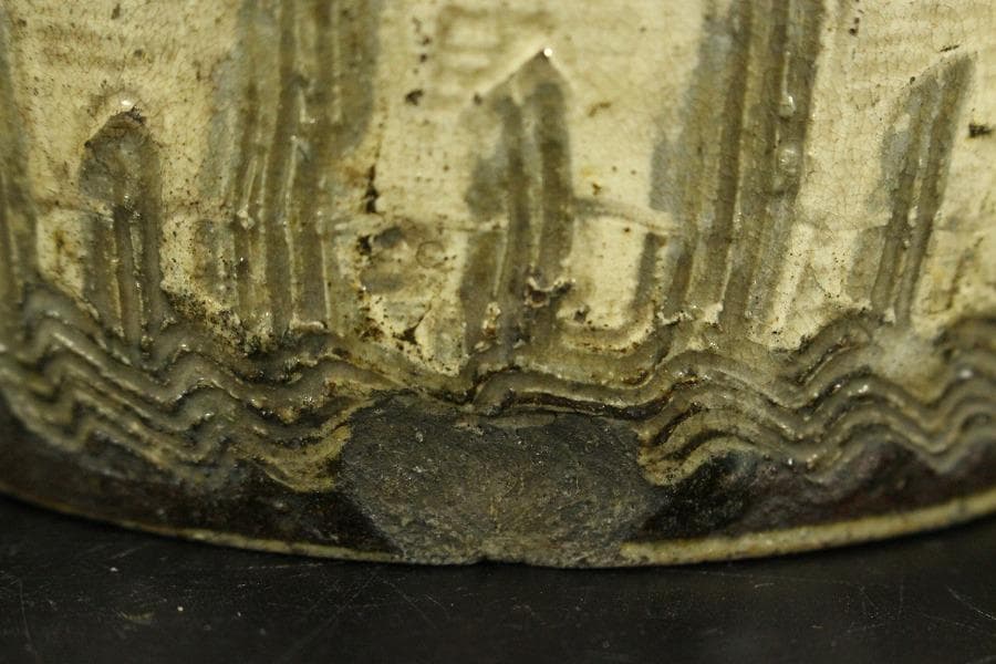 古唐津 櫛目 模様 徳利 高24.3cm 古美術(ZE565)