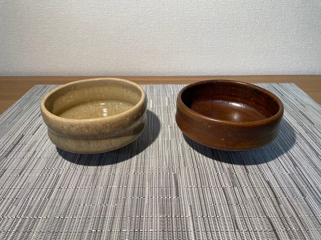 0292 [美品]島根 温泉津 松渓山窯 抹茶椀 2点セット